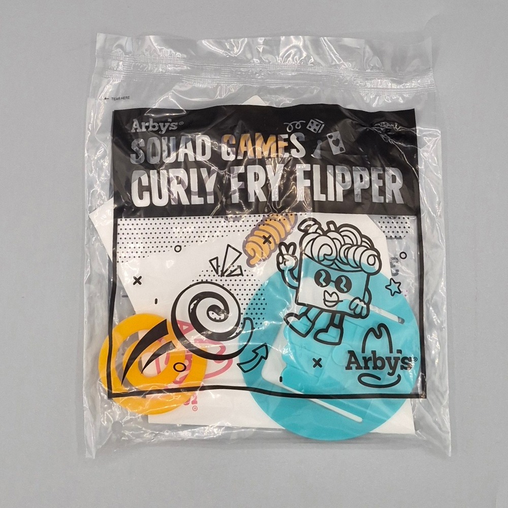 Arbys Squad Games Curly Fry Flipper Sealed Kids Meal Toy 2020 Collectible